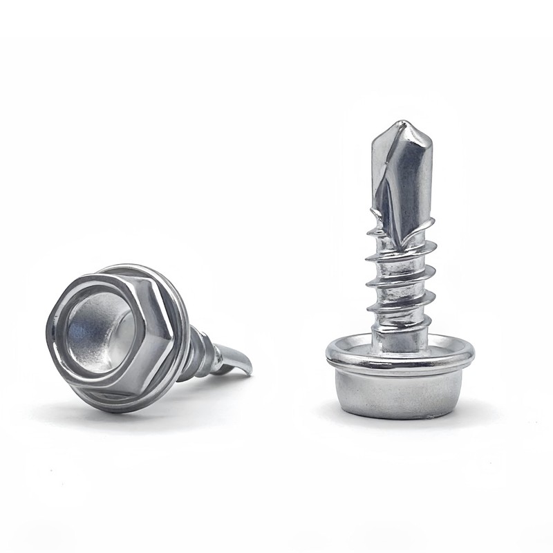 #8 x 1/2" 240pcs 410 Stainless Steel Hex Washer Head