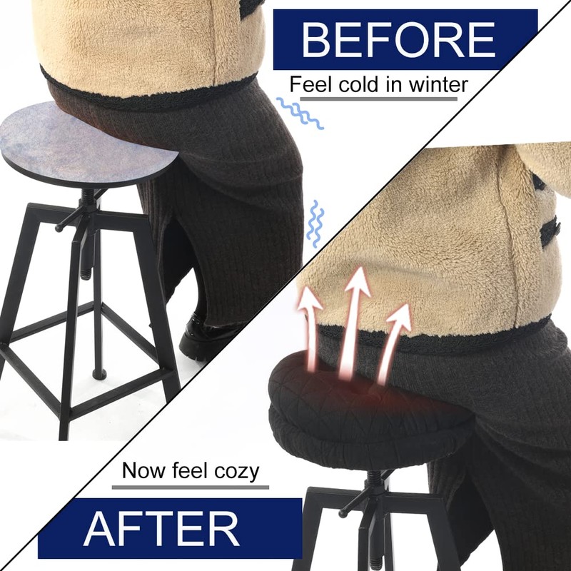BUYUE Round Bar Stool Seat Cushion, Dia.13 Luxury Fashion Jacquard