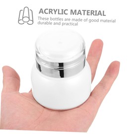 VICASKY 4pcs Portable Airless Pump Lotion Dispenser Refillable Cream Containers for Facial Cream Moisturizers and Liquid Soaps Durable Press Pump Design Each