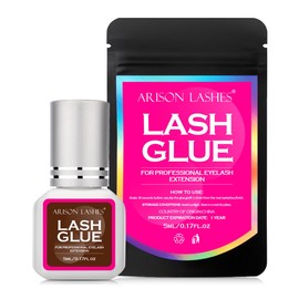 Eyelash Extension Color Glue 1 S Dry Waterproof Strong Bond for Eyelash Extensions Lash Adhesive for Lash Extensions 3-5 Weeks Retention(Purple-5ml)