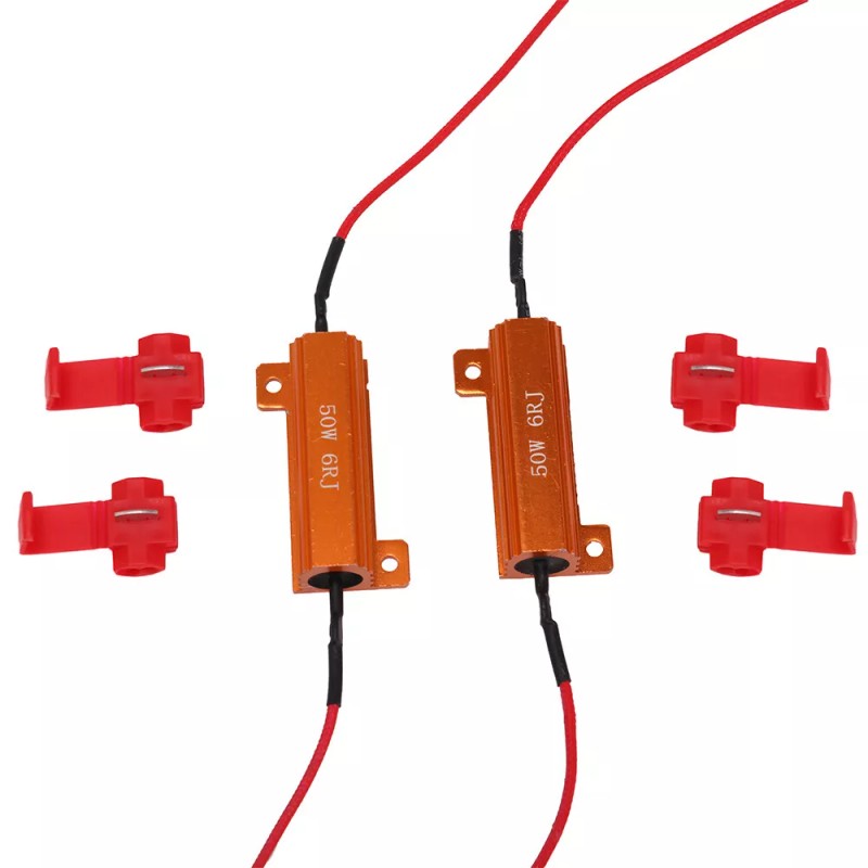 2pcs Load Resistor 50W 6RJ 6ohm LED Decoder Fix Hyper