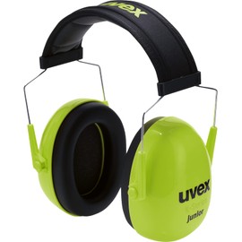 Uvex Childrens Hearing Protection 29dB | Compact, Foldable, and Adjustable Protective Earmuffs | Adjustable Ear Protection | Weight: 160g | Colour: Lime