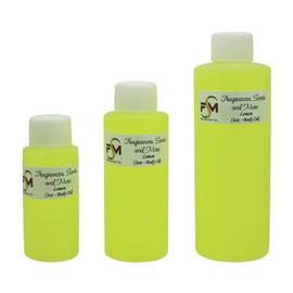 Lemon Fragrance Oil - 3 Bottles 0.33 Fl Oz Glass Roll On (10ml)