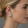ZENCHEER Chunky Clip On Earrings for Women, 14K Gold/Silver Statement