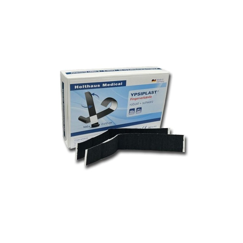 Holthaus YPSIPLAST® Finger Bandages, Robust and Black Finger Plasters, Pack