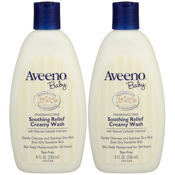 Aveeno Baby Soothing Relief Creamy Wash - 8 oz - 2 pk