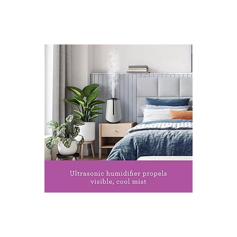 Holmes 1-Gallon Top-Fill Ultrasonic Cool-Mist Humidifier with Disinfectant Pr...