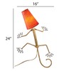 Eangee Home Design Gecko Wall Lamp Red Shade Made of