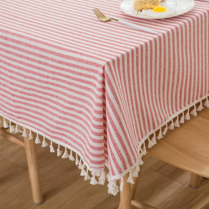Plenmor Linen Tablecloth Cotton, Linen Look Tablecloth Washable Table Cloth