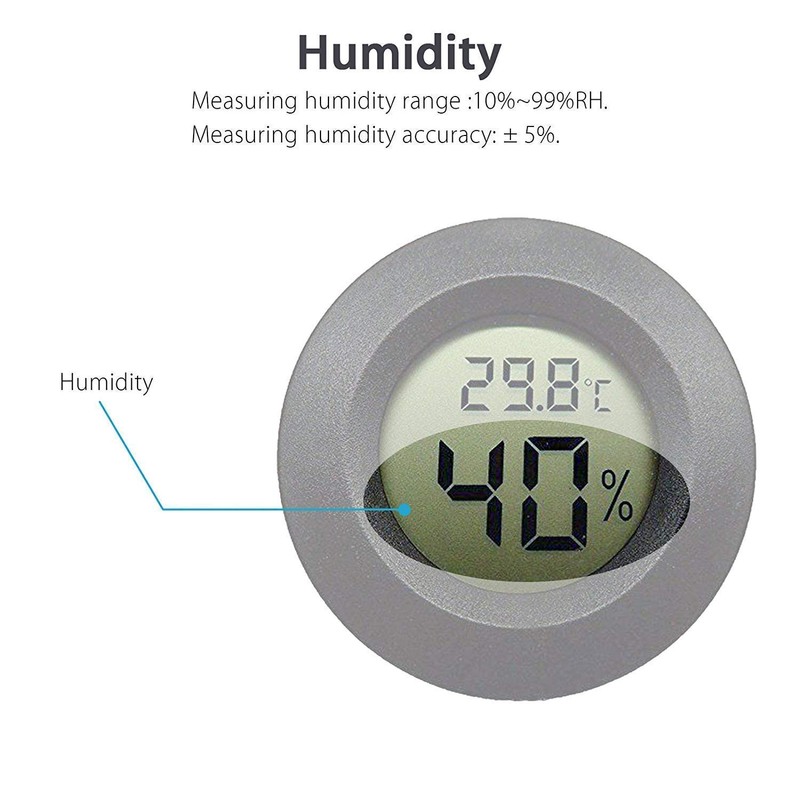 Fasizi 2 x Mini Digital LCD Temperature Humidity Meter Thermometer