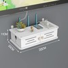 iDMRURvm WiFi Router Storage Box Shelf Wall Mount Cable Organiser