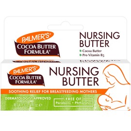 Palmer's Cocoa Butter Formula Nursing Butter, Crema para Lactancia, Protección Pezones Secos, Manteca de Cacao y Pro-Vitamina B5, Dermatológicamente Probada, 30g