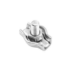 Pack of 10 M2 ZONADAH Wire Rope Clamps, Simplex Rope Clamp, Stainless Steel Cable Clamp for Wire Rope Connector Clamps, Suitable for Attaching Steel Wire Ropes and Cable Ropes