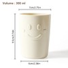 Baowindy 4Pcs Bathroom Tumbler Toothbrush Cups, Smiley Unbreakable Toothbrush Holders,