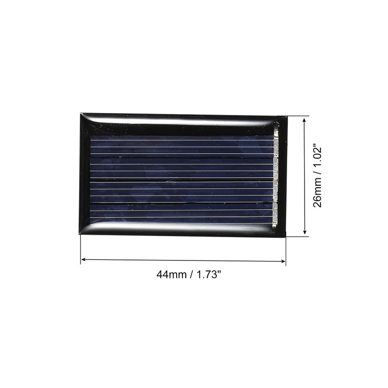 sourcing map Mini Solar Panel Cell 2V 45mA 0.09W 44mm