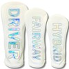 【Lettering Lines】Golf Headcover, Hologram Lettering, Waterproof, Driver Fairway Hybrid (UT),