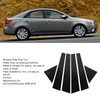 6pcs Window Pillar Post Trim Anti Scratch Glossy Black B