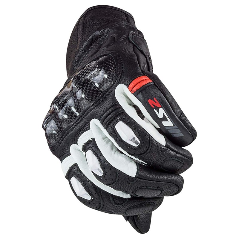 LS2 Helmets Spark Glove (Black/White - X-Large)