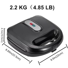 KOLENSA Donut Maker, 3 in 1 Electric Sandwich Waffle Machine, Panini Dessert Toaster with 3 Removable Non Stick Baking Plates，750W interchangeable Iron Set, For Breakfast and Afternoon Tea Use