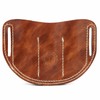TOURBON Leather Pocket Tool Belt Pouch 3 Slots EDC Multitool