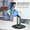 Soporte Celular Magnético Escritorio, Base Metálica Plegable, Soporte Magnético para