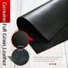 Black Full Grain Leather Pieces Cowhide Leather 1.5-1.7mm Thick Leather