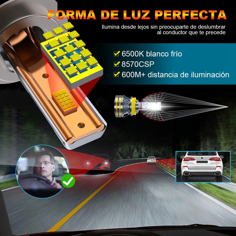 Kit De Faros Led H11 9005 9006 Auto Csp Canbus