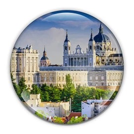 City Souvenirs Madrid Spain Paperweight in Gift Box, 3 Inch Crystal Dome, Perfect for House