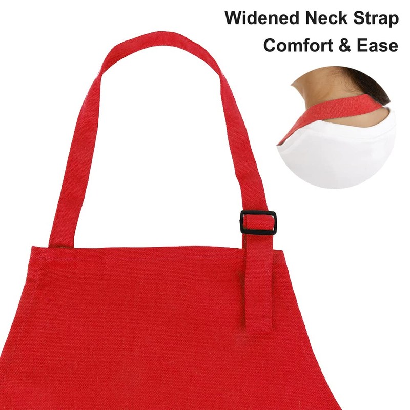 TOPTIE Cotton Canvas Kids Apron, Cooking Aprons and Chef Hat