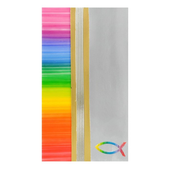 Pracht Creatives Hobby 7073-20515 Decorative Wax Sheets Mix Rainbow / Metallic 3 Half Wax Plates Approx. 200 x 50 x 0.5 mm Wax Strips and Special Characters for Modelling and Decorating Candles