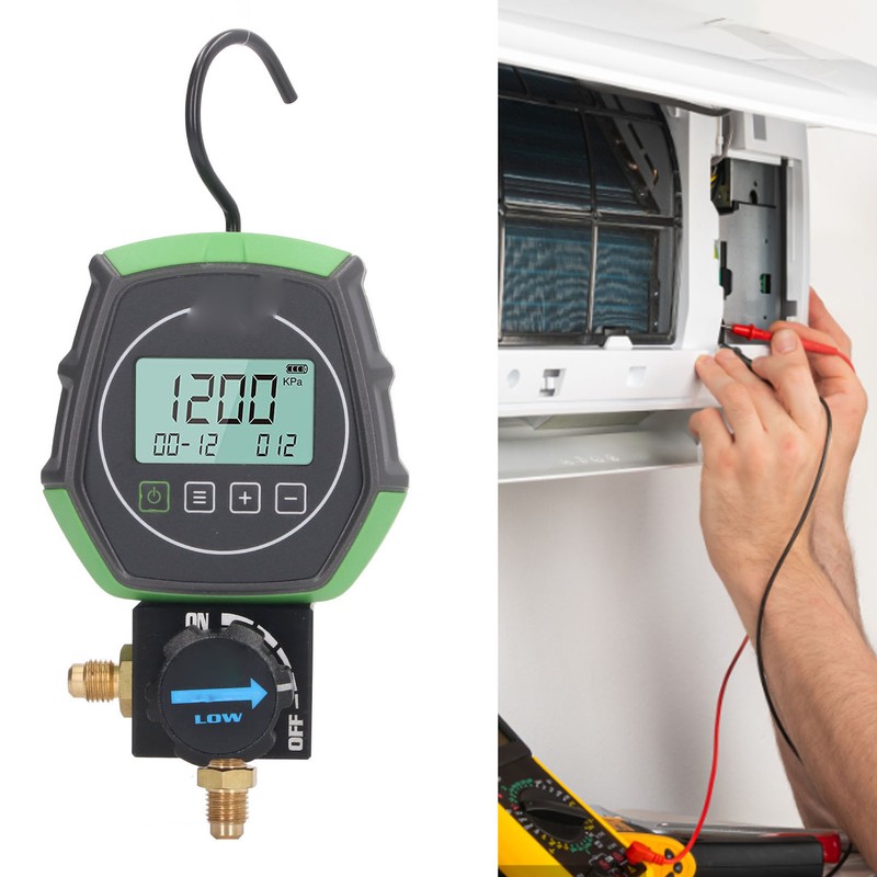 Digital Manifold Gauge Vacuum Pressure Temperature Tester Air Condition Manifold