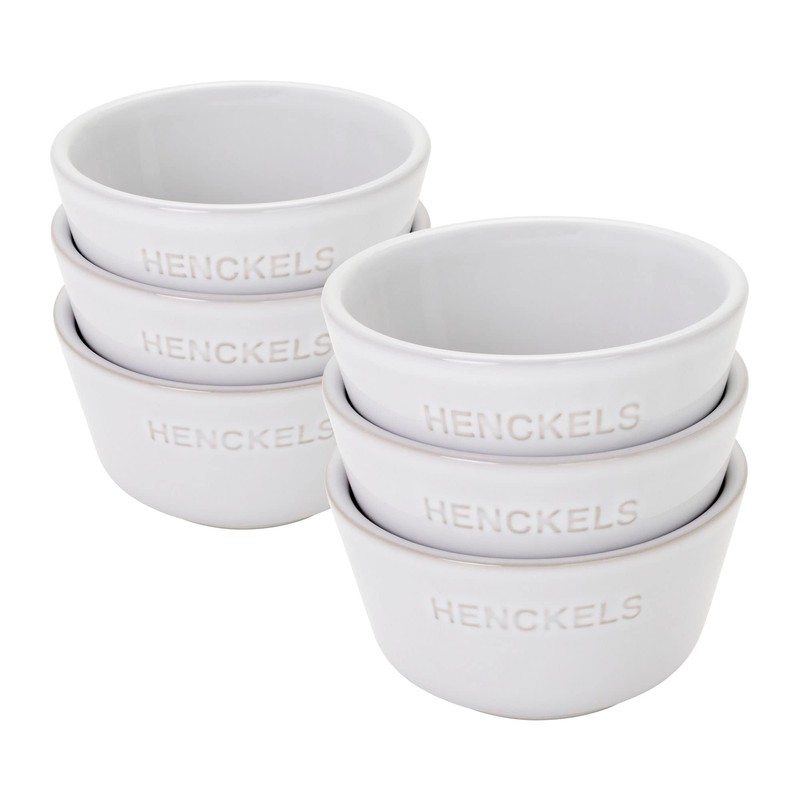 HENCKELS Ceramic 6-pc Round Ramekin Set - White