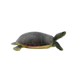 Unbranded Yellow Pond Turtle, Realistic Toy Model, Hand Painted, 2 1/2" CH421 BB108