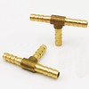 Da by 2 pcs 1/4"(6mm) Brass Tee Barb Fittings for