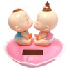 Solar Powered Bobble Head Kissing Boy And Girl Home Decoration