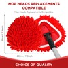 Baderke 3 Pack Chenille Mop Heads Replacements Compatible with 1