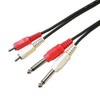 [Music Series] Line cable one side: RCA/pin plug x 2 (red and white) - one side: φ0.25 inch (6.3 mm) standard plug x 2 (red/white) / length 1.5m/C-097