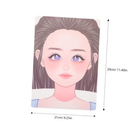 SEWACC 2pcs Washable Face Painting Board for Makeup Practice Reusable Template for Artists Smooth for Easy Cleaning for Face Design Skills Development