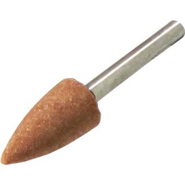 Yanase WA16S Whetstone with Shaft WA (Red) Tongari Type [0.2 inch (6 mm) Shaft] φ0.6 x 1.3 x 0.2 x 0.2 inches (16 x 32 x 6 #60