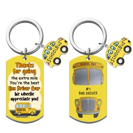 MOEXUKO Bus Driver Appreciation Gifts School Bus Driver Gifts Best School Buses Keychain Thank You Gift for Buses Drivers Birthday Thanksgiving Christmas Gift for Schoolbus Drivers Cool Keyring
