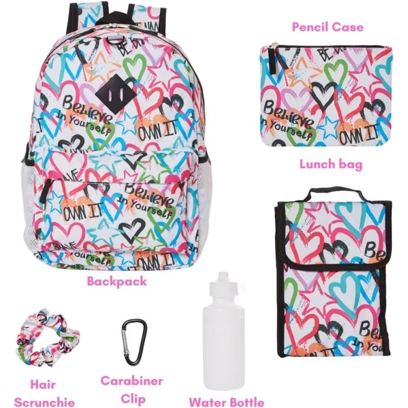 Club Libby Lu Mochila Escolar Viaje Con Botella + Lonchera