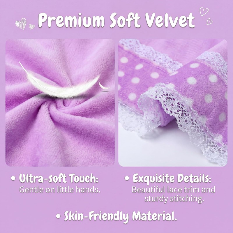 3Pcs Doll Accessory Doll Bedding Kit Playset Doll Blanket Mattress