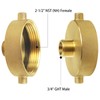 NOVINO Fire Hydrant Hose Adapter 2-1/2" NST/NH Female x 3/4"