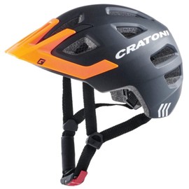 Cratoni Unisex - Adult Maxster Pro Bicycle Helmet, Black/Orange, XS-S (46-51 cm)