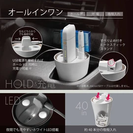Carmate DZ430 iQOS Stand for Cars, White
