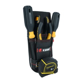 KUNN Tool Pouch with Belt Clip, Utility Small Tool Organizer with Tape Measure Holder, Electrician Tool Pouch for Belt