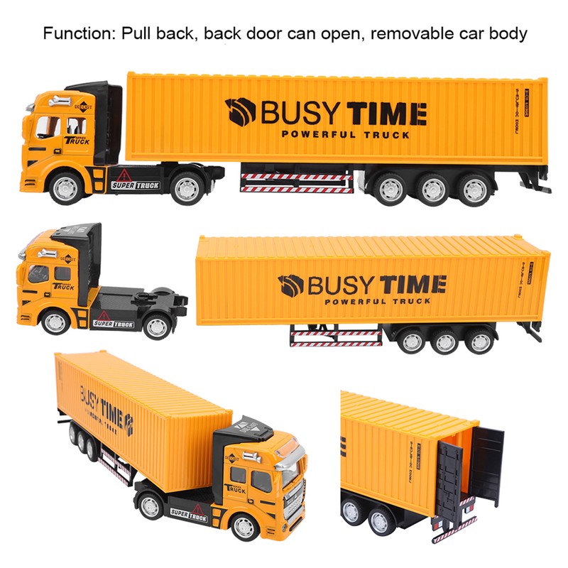 1: 48 Alloy Container Truck Model Toy Highly Simulation Children