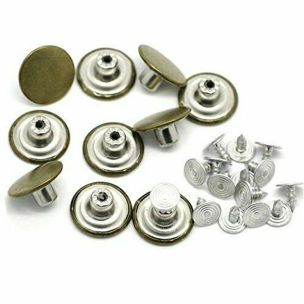 Integrity Brass Jean Buttons with Rivets Bronze 25 Sets
