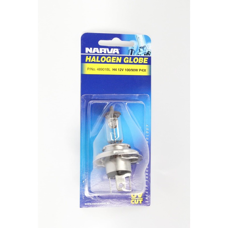 Narva 48901BL 12V H4 100/90W P43T Halogen Headlight Globe Blister