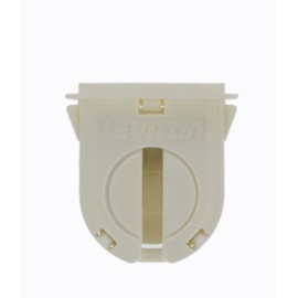 Leviton 13662-OSL Fluorescent Lampholder, Dedicated T8,17mm Lamp Center, Small Bi-Pin, Turn Type with Lamp Lock,Slide On Mounting, White